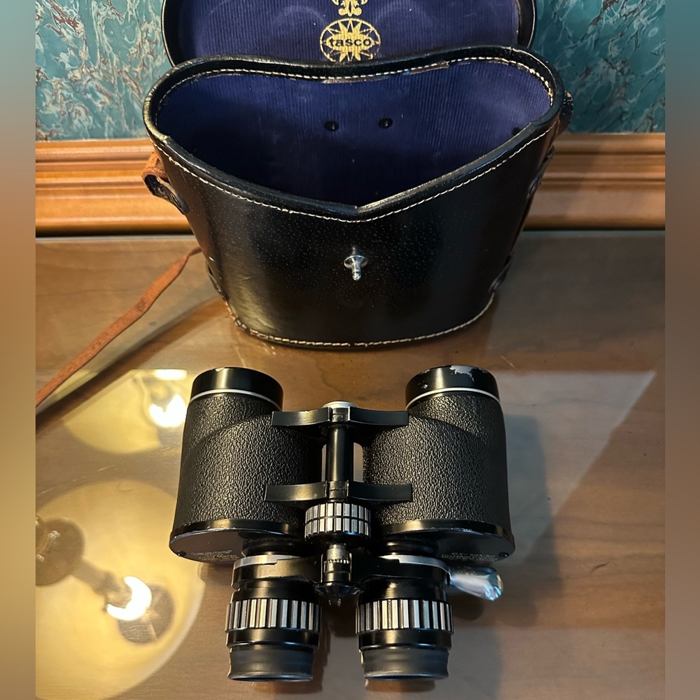 Vintage Tasco Model 102 Binoculars 6X-12X32 Zoom‎ w/ Original Case Serial 506035